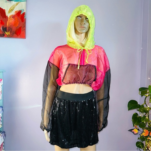 Sheer neon windbreaker - Picture 2 of 15